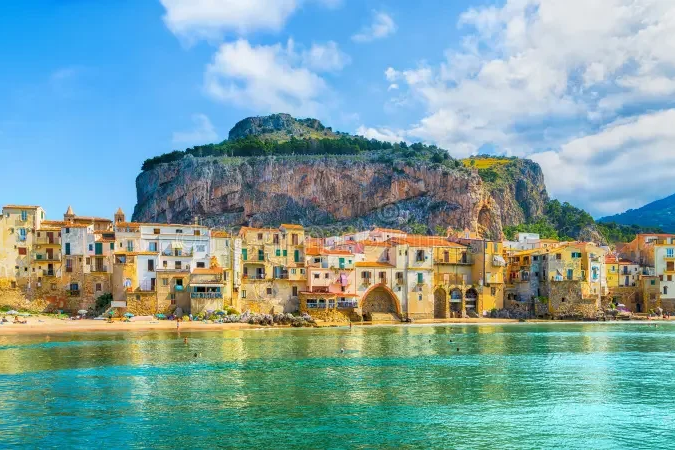 Vue sur la Sicile en Italie